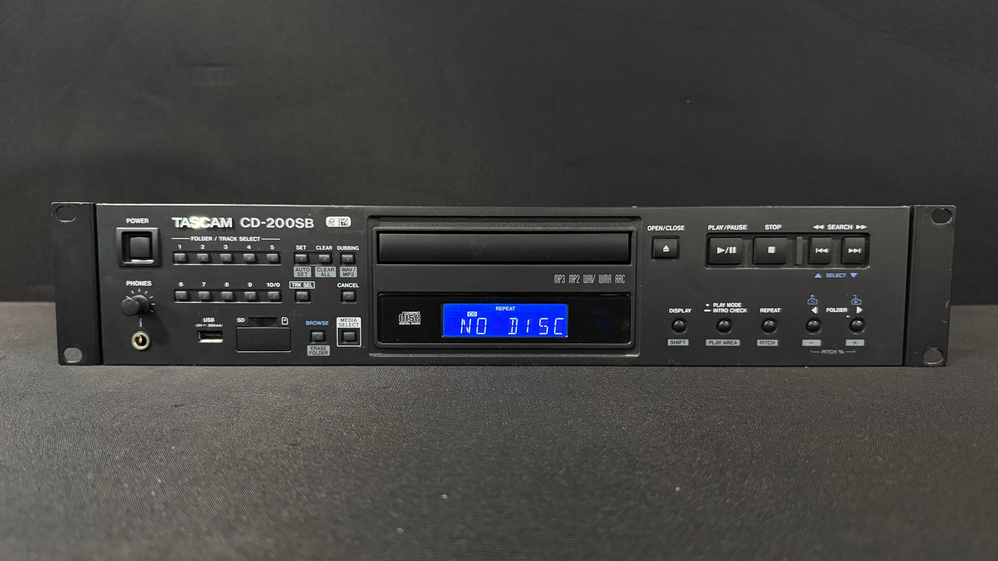 Tascam CD-200SB  Professional CD Player, Tascam CD-200SB, TASCAM CD200SB, Tascam Rackmount CD Player, CD-200SB Professional CD Player. We Sell Professional Audio Equipment. Audio Systems, Amplifiers, Consoles, Mixers, Electronics, Entertainment, Live Sound.