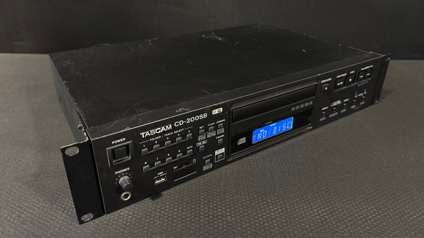 Tascam CD-200SB  Professional CD Player, Tascam CD-200SB, TASCAM CD200SB, Tascam Rackmount CD Player, CD-200SB Professional CD Player. We Sell Professional Audio Equipment. Audio Systems, Amplifiers, Consoles, Mixers, Electronics, Entertainment, Live Sound.