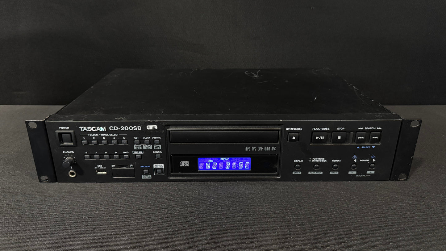 Tascam CD-200SB  Professional CD Player, Tascam CD-200SB, TASCAM CD200SB, Tascam Rackmount CD Player, CD-200SB Professional CD Player. We Sell Professional Audio Equipment. Audio Systems, Amplifiers, Consoles, Mixers, Electronics, Entertainment, Live Sound.