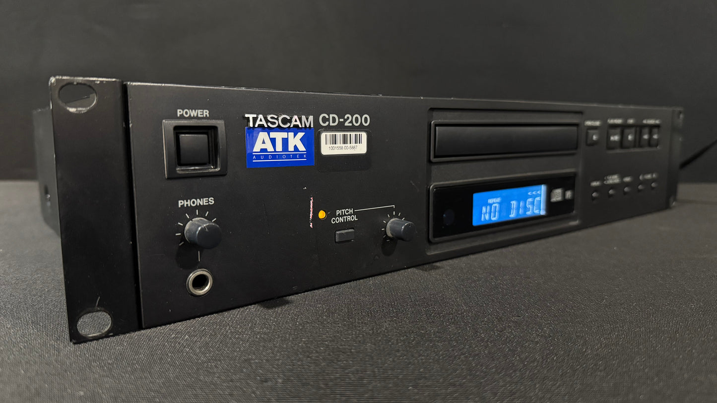 Tascam CD-200 Professional CD Player, Tascam CD-200, TASCAM CD200, Tascam Rackmount CD Player, CD-200 Professional CD Player. We Sell Professional Audio Equipment. Audio Systems, Amplifiers, Consoles, Mixers, Electronics, Entertainment, Live Sound.