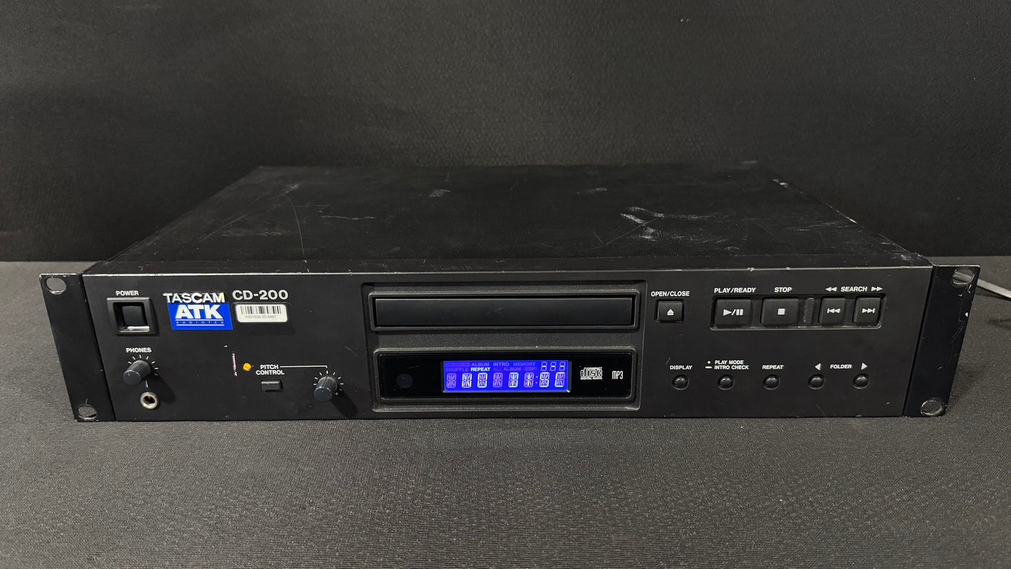 Tascam CD-200 Professional CD Player, Tascam CD-200, TASCAM CD200, Tascam Rackmount CD Player, CD-200 Professional CD Player. We Sell Professional Audio Equipment. Audio Systems, Amplifiers, Consoles, Mixers, Electronics, Entertainment, Live Sound.