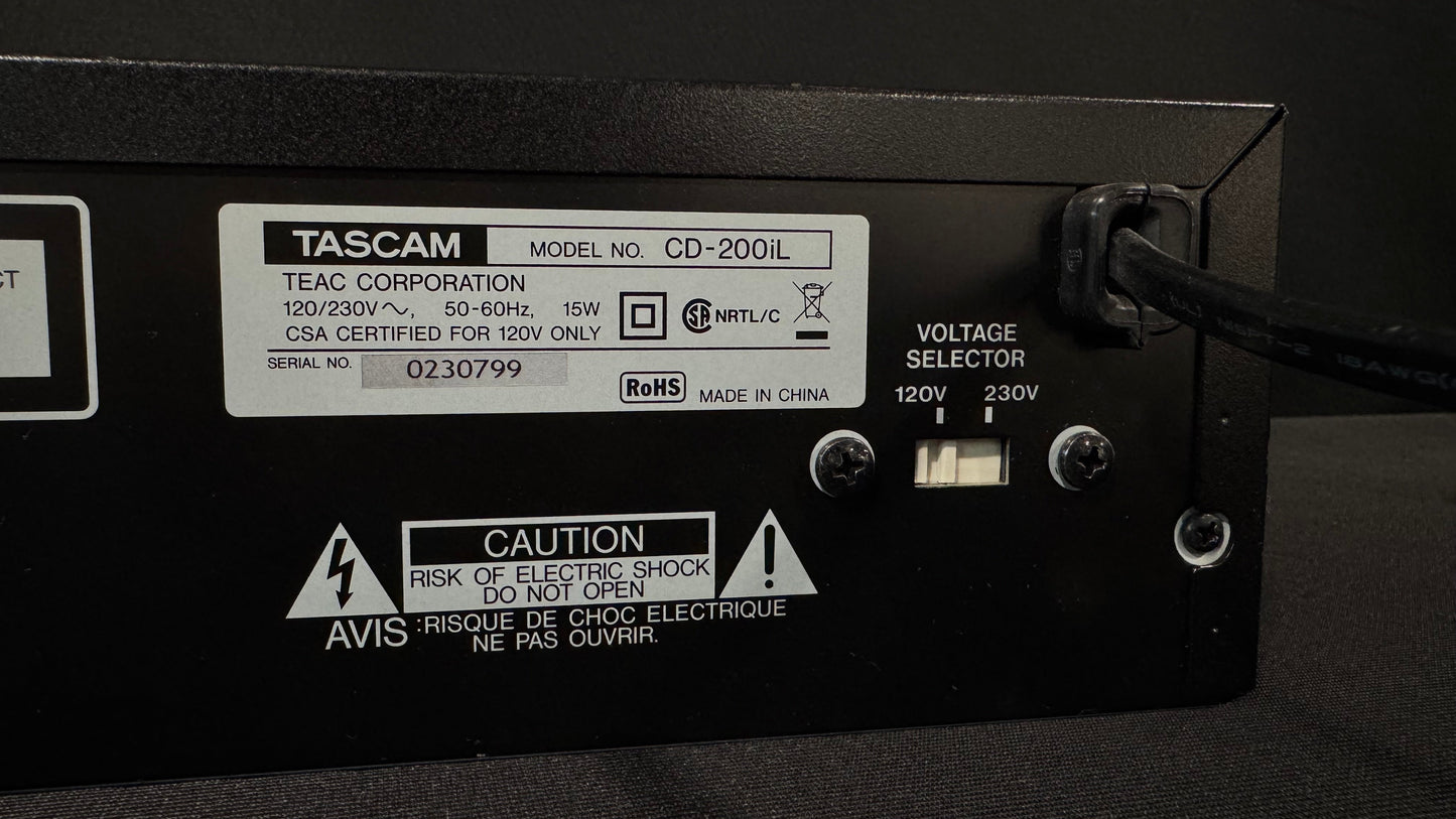 Tascam CD-200iL Professional CD Player, Tascam CD-200iL, TASCAM CD200iL, Tascam Rackmount CD Player, CD-200iL Professional CD Player. We Sell Professional Audio Equipment. Audio Systems, Amplifiers, Consoles, Mixers, Electronics, Entertainment, Live Sound.