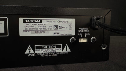 Tascam CD-200iL Professional CD Player, Tascam CD-200iL, TASCAM CD200iL, Tascam Rackmount CD Player, CD-200iL Professional CD Player. We Sell Professional Audio Equipment. Audio Systems, Amplifiers, Consoles, Mixers, Electronics, Entertainment, Live Sound.