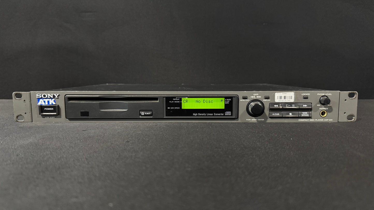 Sony CDP-D11 Professional CD Player, Sony CDP-D11, CDP-D11, Sony Rackmount CD Player, Sony Professional CD Player, Sony CDPD11. We Sell Professional Audio Equipment. Audio Systems, Amplifiers, Consoles, Mixers, Electronics, Entertainment, Live Sound.