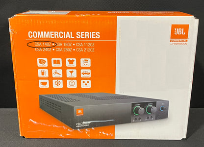 JBL Professional CSA140Z Commercial Series Single-Channel 40-Watt Power Amplifier, JBL CSA140Z, JBL 40-Watt Power Amplifier, JBL Power Amp, Single Channel Power Amp, CSA140Z Power Amplifier. We Sell Professional Audio Equipment. Audio Systems, Amplifiers, Consoles, Mixers, Electronics, Entertainment, Live Sound.