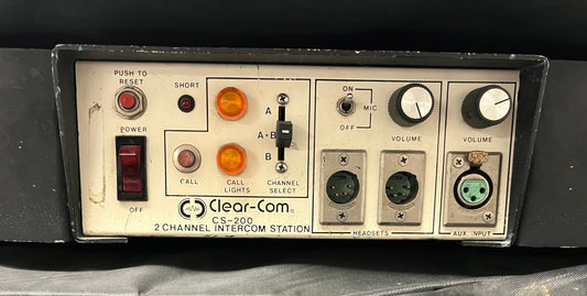 Clear-Com CS-200, Clear-Com 2-Channel Intercom Station, 2-Channel Com Clear Com, Clear-Com Rack Mount 4 Channel Station, We Sell Professional Audio Equipment. Audio Systems, Amplifiers, Consoles, Mixers, Electronics, Entertainment, Live Sound
