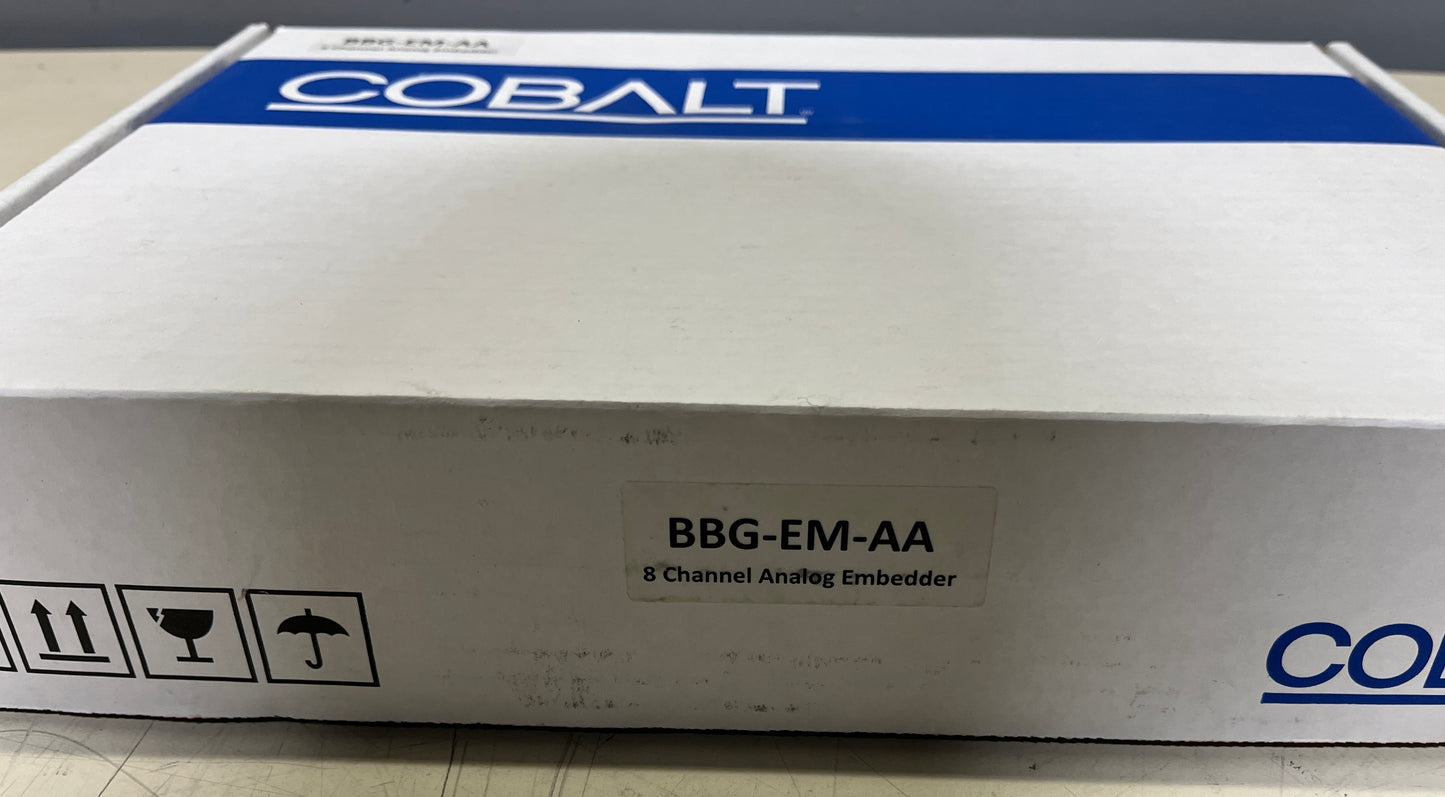 Cobalt BBG-EM-AA BlueBox 3G/HD/SD-SDI 8-Channel Analog Audio Embedder, Cobalt BBG-EM-AA, Cobalt 3G/HD/SD-SDI Audio Embedder, Cobalt 8-Channel Audio Embedder, Cobalt BlueBox. We Sell Professional Audio Equipment. Audio Systems, Amplifiers, Consoles, Mixers, Electronics, Entertainment, Live Sound.