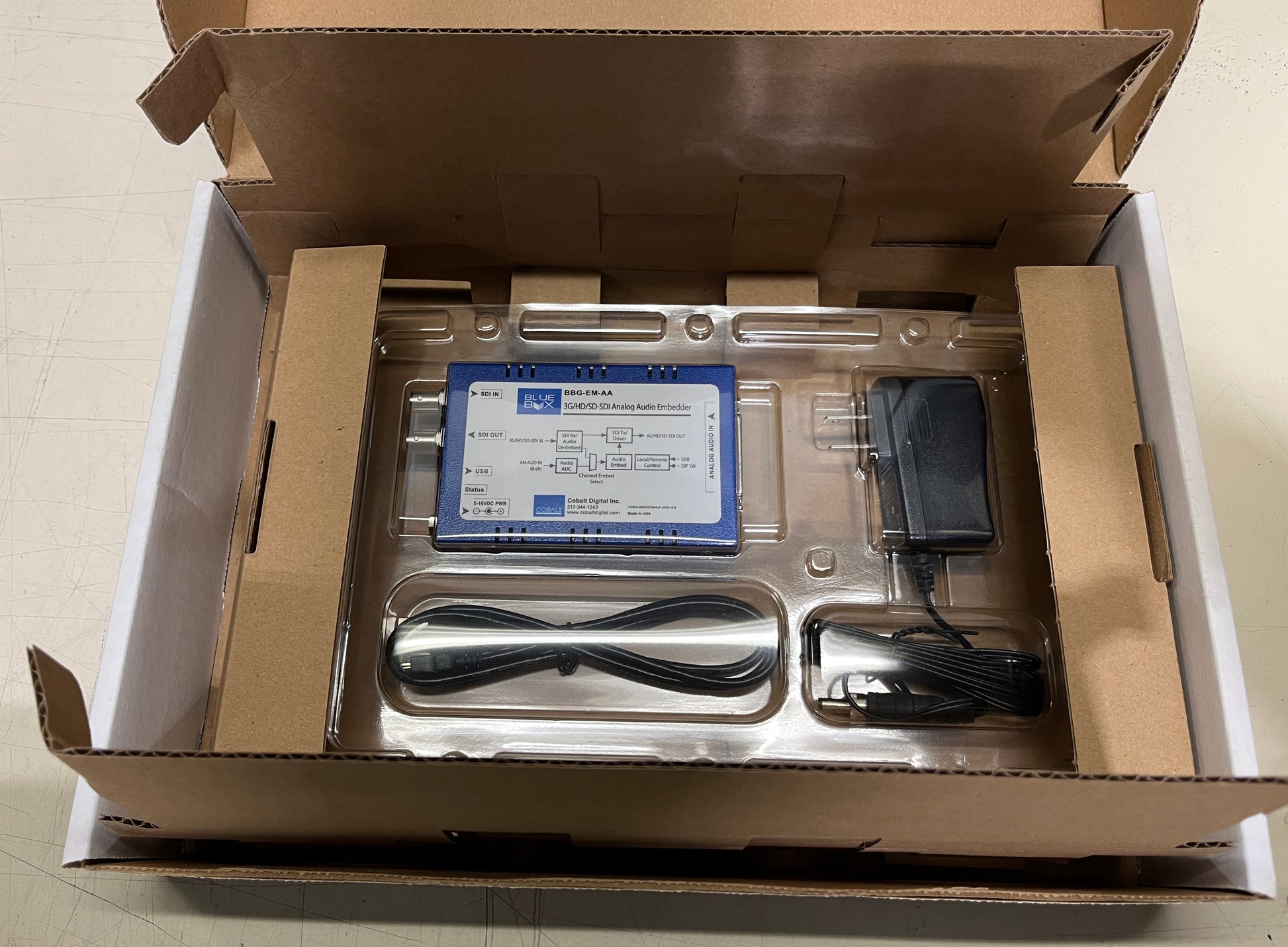 Cobalt BBG-EM-AA BlueBox 3G/HD/SD-SDI 8-Channel Analog Audio Embedder, Cobalt BBG-EM-AA, Cobalt 3G/HD/SD-SDI Audio Embedder, Cobalt 8-Channel Audio Embedder, Cobalt BlueBox. We Sell Professional Audio Equipment. Audio Systems, Amplifiers, Consoles, Mixers, Electronics, Entertainment, Live Sound.