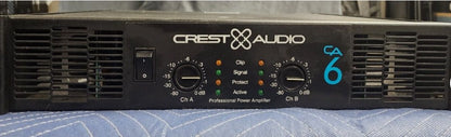 Used Crest Audio CA6 2-Channel 1500W Professional Power Amplifier&nbsp;for Sale. We Sell Professional Audio Equipment. Audio Systems, Amplifiers, Consoles, Mixers, Electronics, Entertainment, Sound, Live.