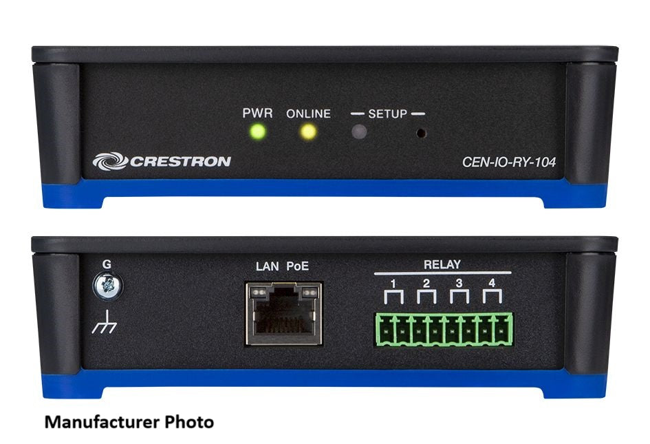 Crestron, Crestron CEN-IO-RY-104, Wired Ethernet Module, Relay Ports, Crestron IFE Micro Form Factor, PoE Switch, with PoE, We Sell Professional Audio Equipment. Audio Systems, Amplifiers, Consoles, Mixers, Electronics, Entertainment, Live Sound