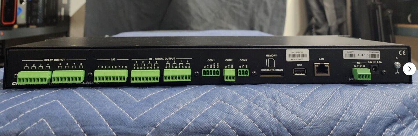 Used Crestron CP3 3-Series Control Processor for Sale. 					We Sell Professional Audio Equipment. Audio Systems, Amplifiers, Consoles, Mixers, Electronics, Entertainment, Sound, Live.