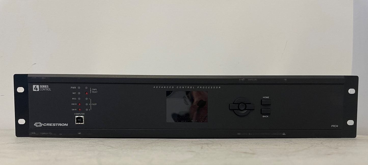 Crestron PRO4 Control Processor, Crestron Model M201921001 Control Processor, Crestron Control Processor Pro4, We Sell Professional Audio Equipment. Audio Systems, Amplifiers, Consoles, Mixers, Electronics, Entertainment, Live Sound