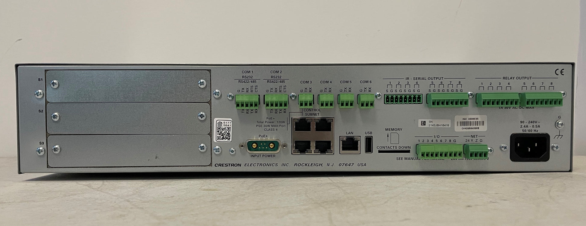 Crestron PRO4 Control Processor, Crestron Model M201921001 Control Processor, Crestron Control Processor Pro4, We Sell Professional Audio Equipment. Audio Systems, Amplifiers, Consoles, Mixers, Electronics, Entertainment, Live Sound