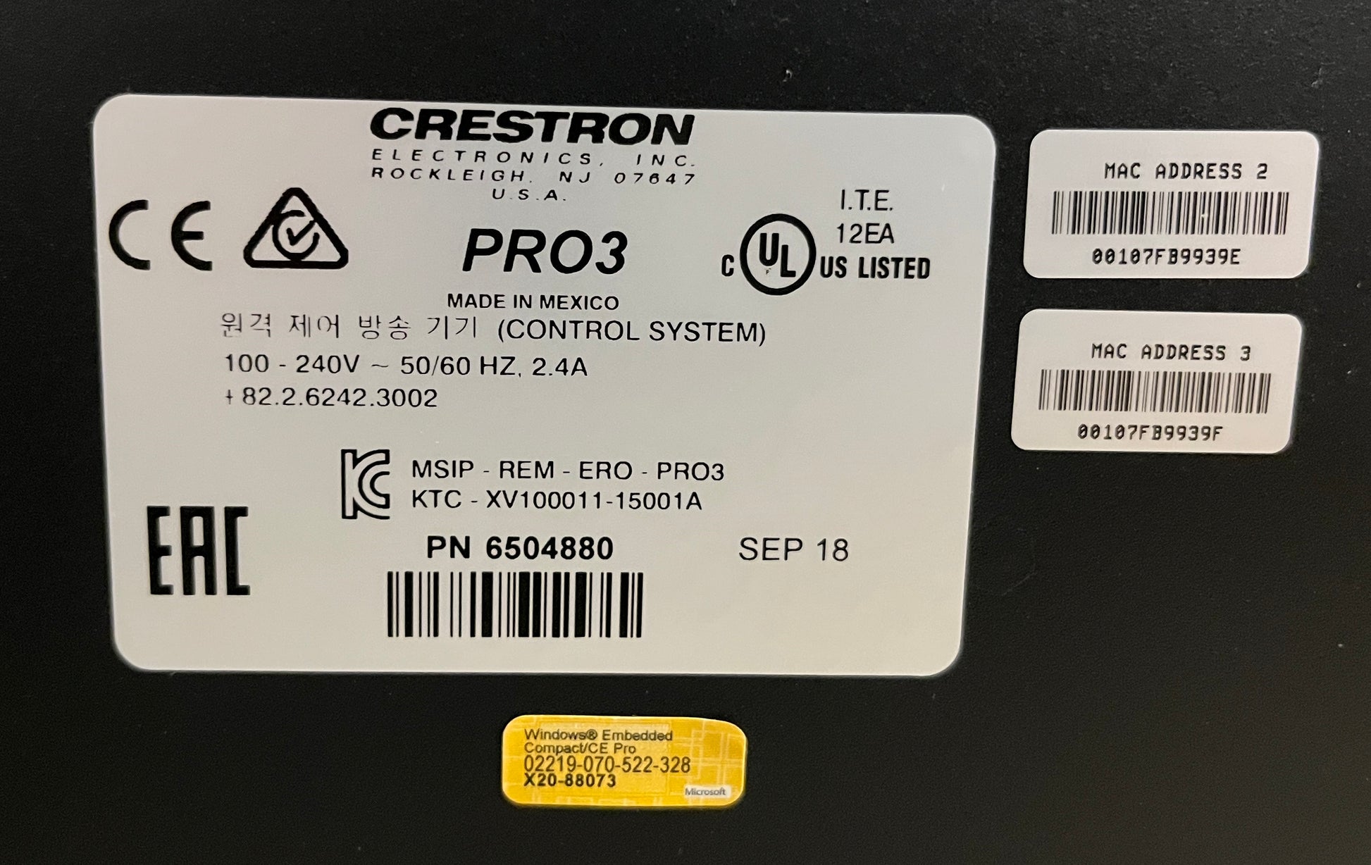 Crestron PRO3, Crestron 6504880 PRO3 Control Processor System, Crestron PRO3 Advanced 6504880, We Sell Professional Audio Equipment. Audio Systems, Amplifiers, Consoles, Mixers, Electronics, Entertainment, Live Sound