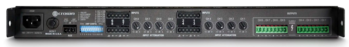 Crown CT8150 8 Channel Amplifier, Crown 8 Channel Amplifier, Crown CT8150 Rackmount Amplifier, Crown 1 Rack Unit 8 Channel Amp, We Sell Professional Audio Equipment. Audio Systems, Amplifiers, Consoles, Mixers, Electronics, Entertainment, Live Sound.