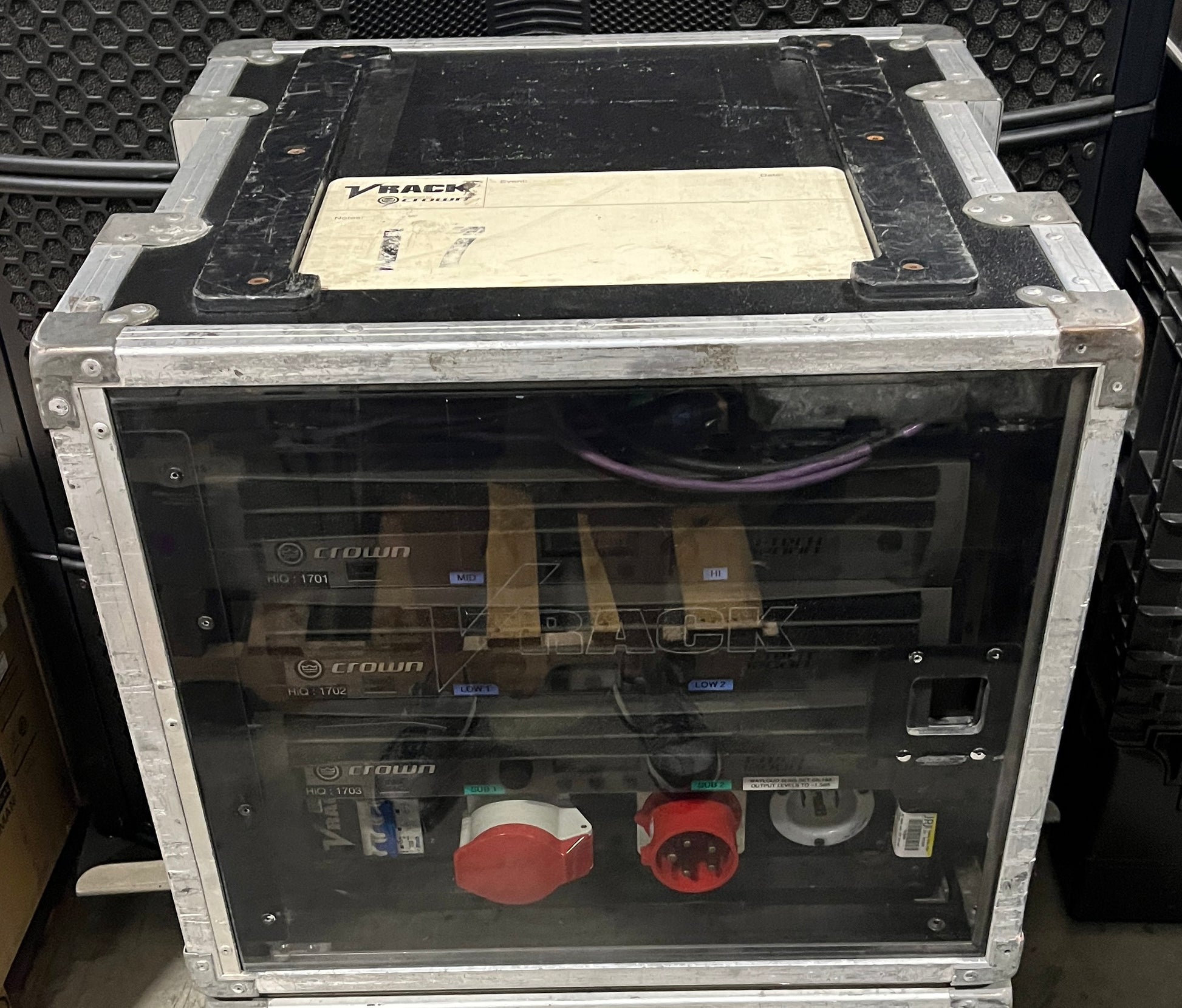 Crown V Rack, Crown iT-12000HD Amp Rack, Crown V Rack Distro, Crown V Rack on Wheels, Completed Crown V Rack, We Sell Professional Audio Equipment. Audio Systems, Amplifiers, Consoles, Mixers, Electronics, Entertainment, Live Sound