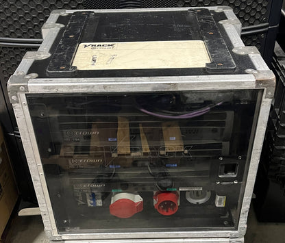 Crown V Rack, Crown iT-12000HD Amp Rack, Crown V Rack Distro, Crown V Rack on Wheels, Completed Crown V Rack, We Sell Professional Audio Equipment. Audio Systems, Amplifiers, Consoles, Mixers, Electronics, Entertainment, Live Sound