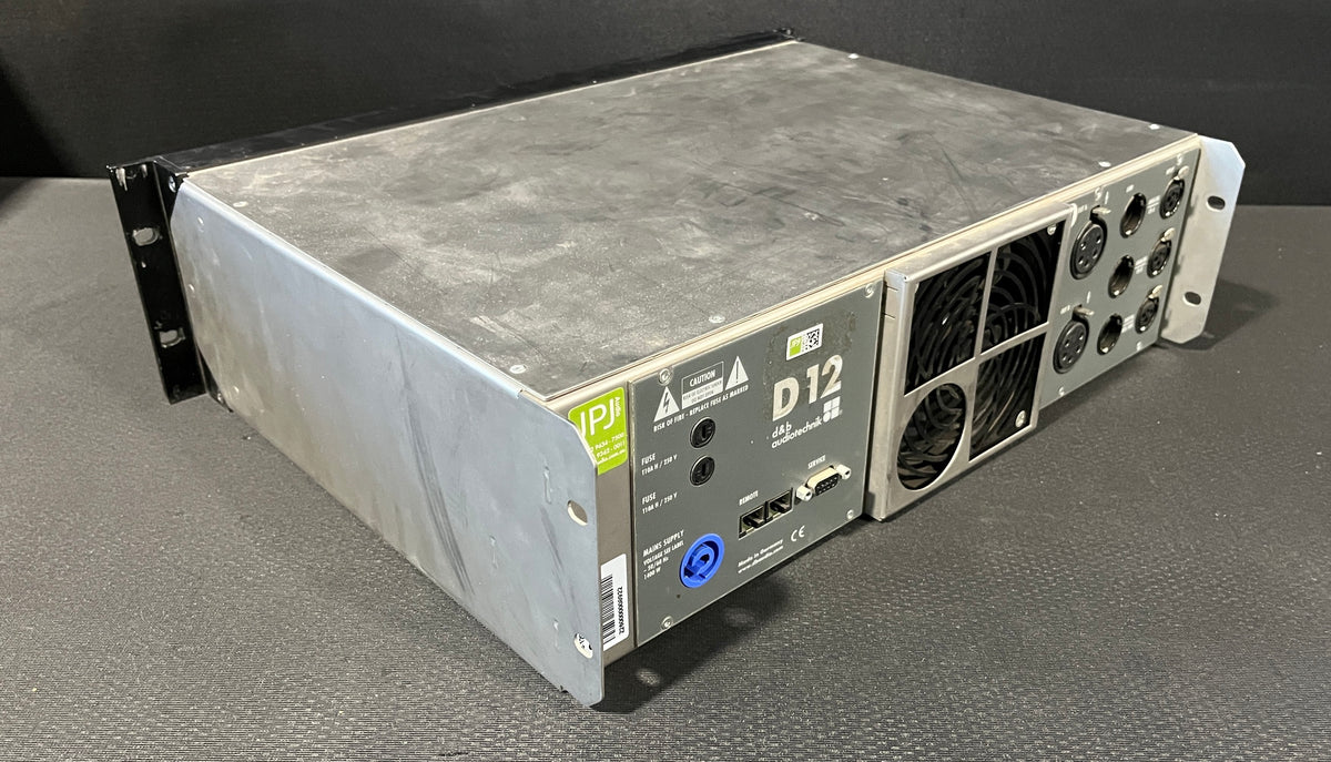 d&b audiotechnik D12 Dual-Channel Power Amplifier, d&b audiotechnik D12, d&b audiotechnik Power Amplifier, D12 Power Amp, d&b D12. We Sell Professional Audio Equipment. Audio Systems, Amplifiers, Consoles, Mixers, Electronics, Entertainment, Live Sound.