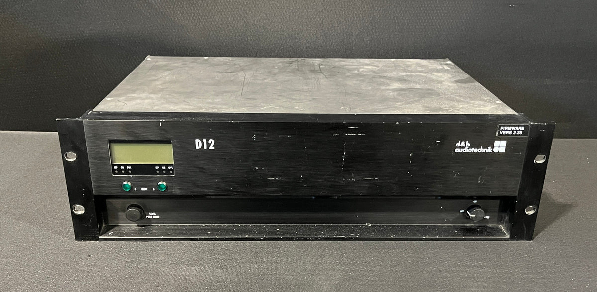 d&b audiotechnik D12 Dual-Channel Power Amplifier, d&b audiotechnik D12, d&b audiotechnik Power Amplifier, D12 Power Amp, d&b D12. We Sell Professional Audio Equipment. Audio Systems, Amplifiers, Consoles, Mixers, Electronics, Entertainment, Live Sound.
