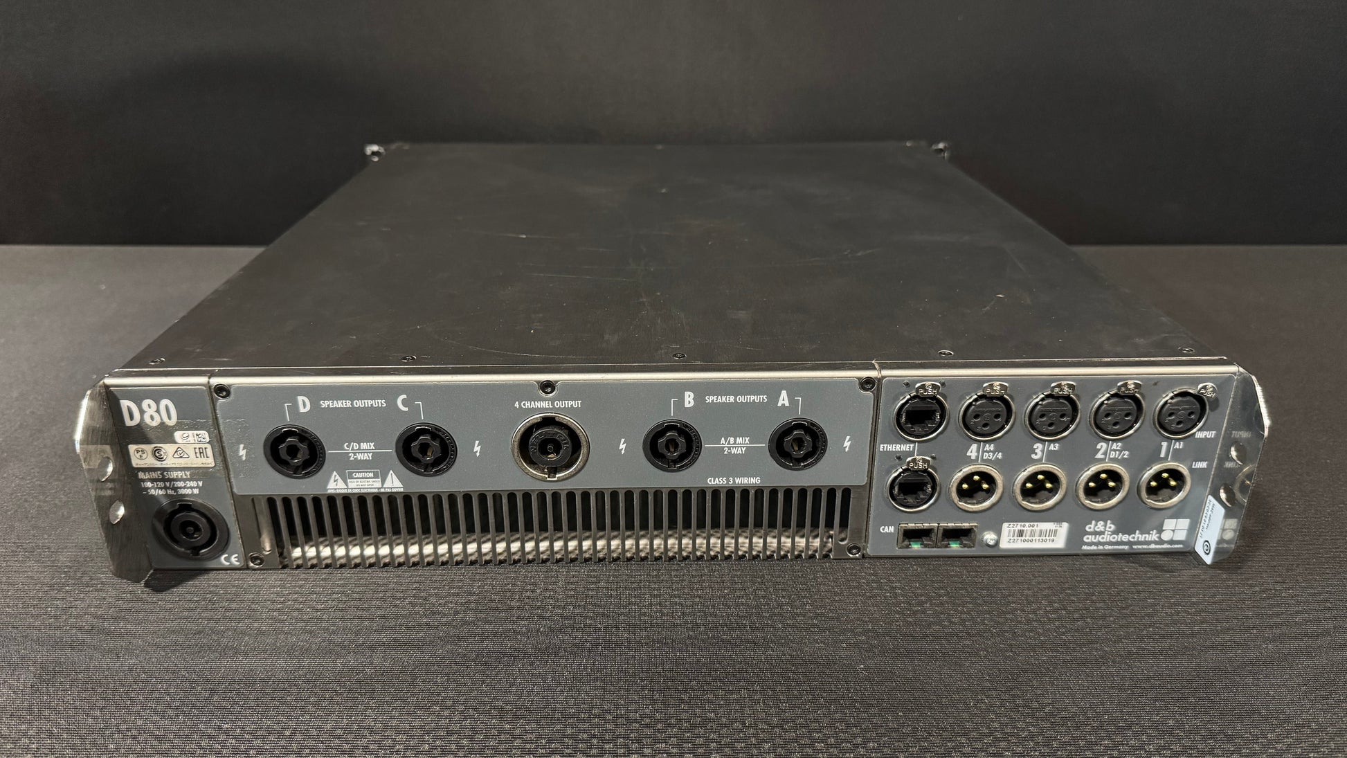 d&b professional amplifier, d&b D80 NL4, d&b D80 Amplifier, d&b D80, d&b audiotechnik, d&b amplifier, d&b, Amps for d&b, Amplifier for d&b. We Sell Professional Audio Equipment. Audio Systems, Amplifiers, Consoles, Mixers, Electronics, Entertainment, Live Sound.