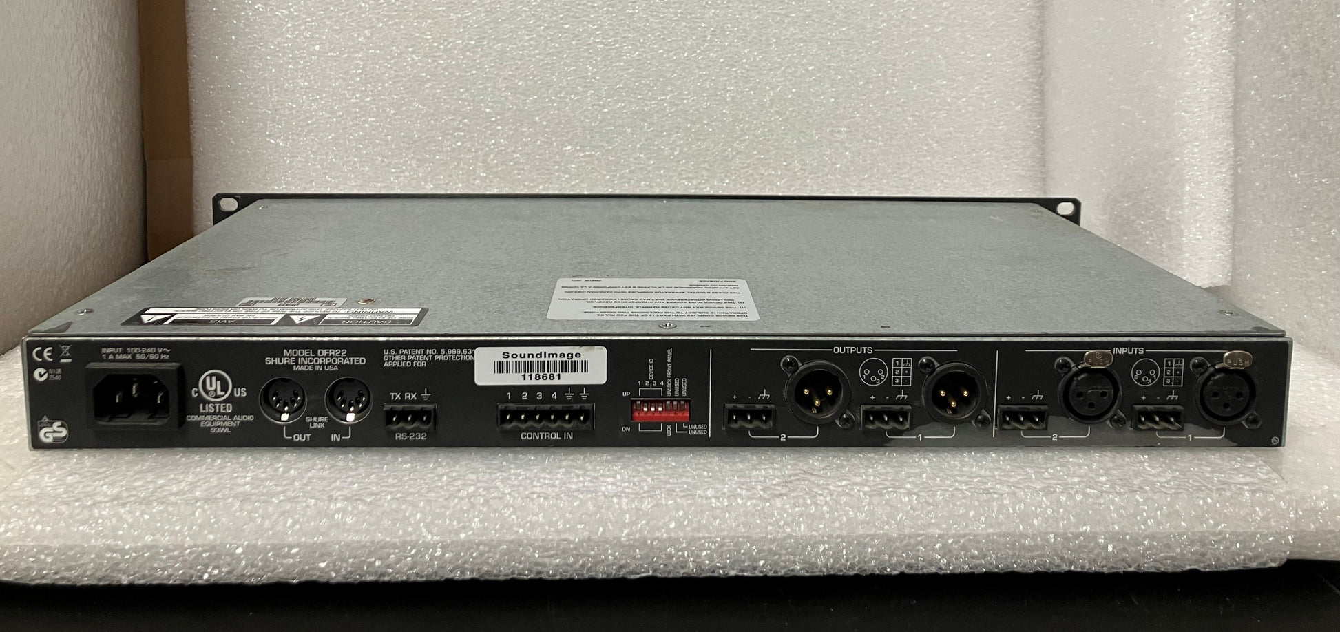 Shure DFR22 Audio Processor, Shure DFR22, Shure Digital Audio Processor, Shure DFR22 Feedback Suppression, DFR22 Audio Processor. We Sell Professional Audio Equipment. Audio Systems, Amplifiers, Consoles, Mixers, Electronics, Entertainment, Live Sound.