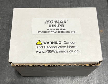 Jensen Transformers Iso-Max Single Channel Universal Line Isolator, Jensen Transformers DIN-PB Line Isolator, DIN-PB Single Channel Universal Line Isolator, Single Channel Line Isolator, We Sell Professional Audio Equipment. Audio Systems, Amplifiers, Consoles, Mixers, Electronics, Entertainment, Live Sound.