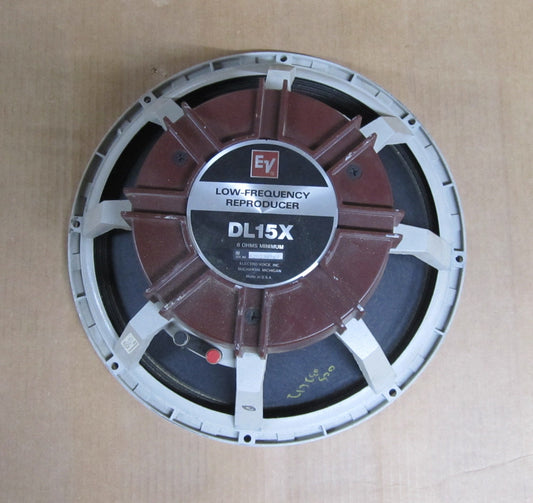 Electro-Voice EV DL15X 15" Woofer, Electro-Voice EV DL15X, DL15X, Electro-Voice 15” Loudspeaker, EV 15” Speaker. We Sell Professional Audio Equipment. Audio Systems, Amplifiers, Consoles, Mixers, Electronics, Entertainment, Live Sound.