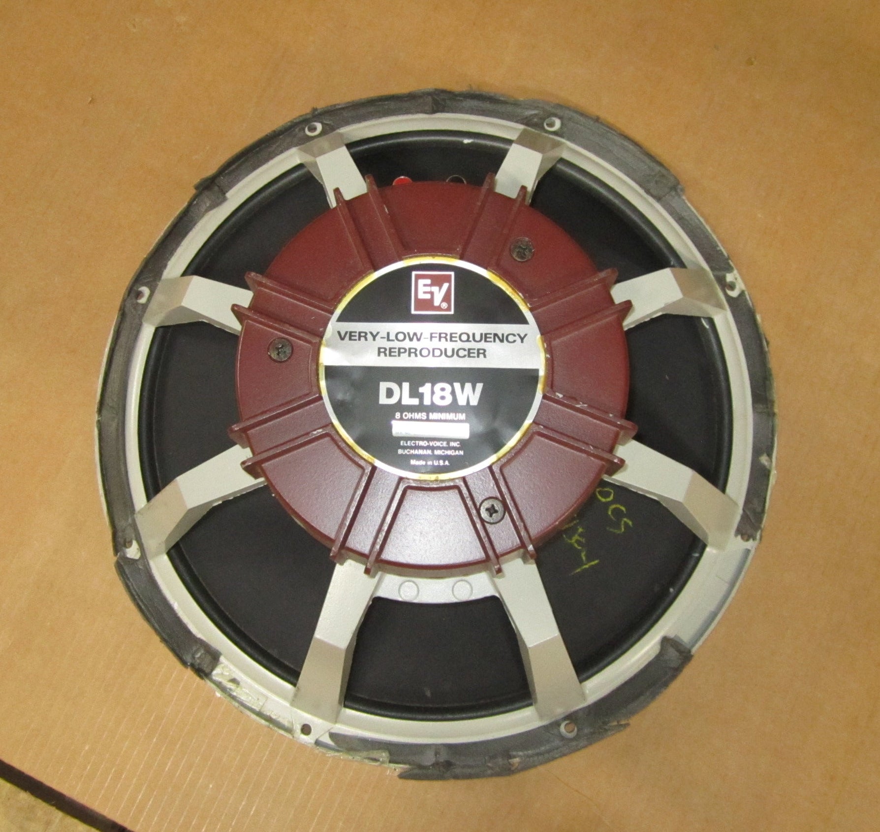 Electro-Voice EV DL18W 18" Woofer, Electro-Voice EV DL18W, DL18W, Electro-Voice 18” Loudspeaker, EV 18” Speaker. We Sell Professional Audio Equipment. Audio Systems, Amplifiers, Consoles, Mixers, Electronics, Entertainment, Live Sound. 