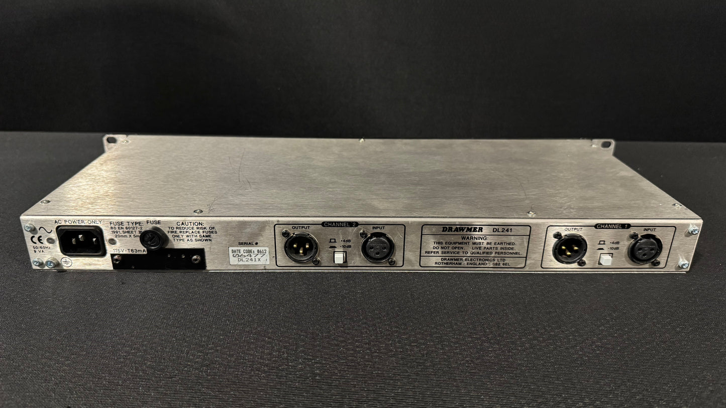 Drawmer Compressor, Dual-Auto Compressor, Drawmer DL241, Expander/Limiter, Compression. We Sell Professional Audio Equipment. Audio Systems, Amplifiers, Consoles, Mixers, Electronics, Entertainment, Live Sound.