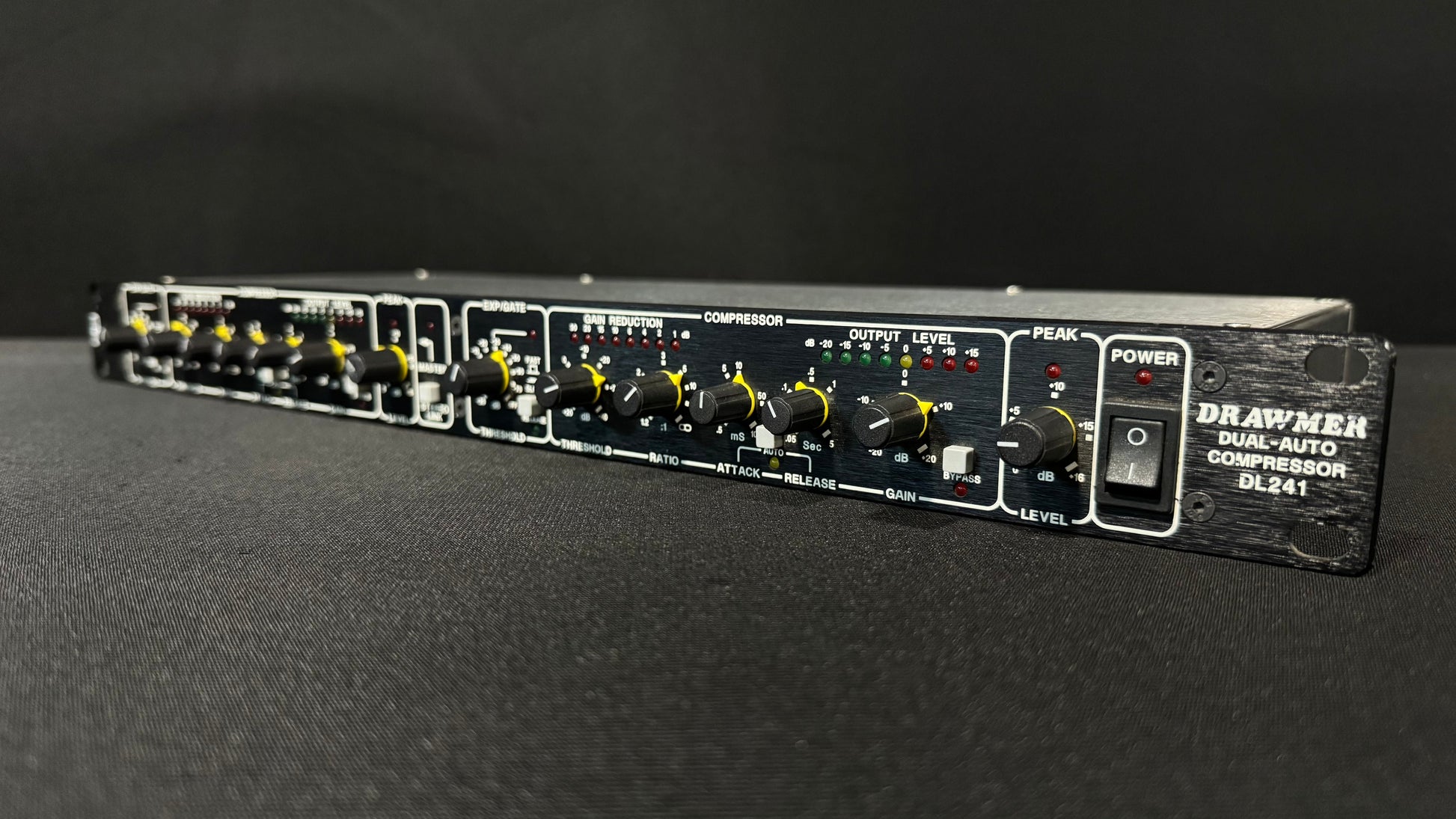 Drawmer Compressor, Dual-Auto Compressor, Drawmer DL241, Expander/Limiter, Compression. We Sell Professional Audio Equipment. Audio Systems, Amplifiers, Consoles, Mixers, Electronics, Entertainment, Live Sound.