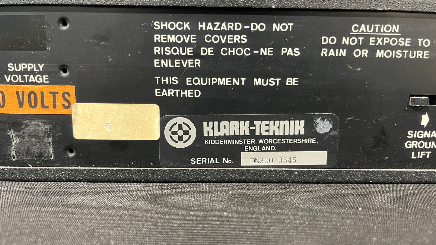 Klark Teknik DN300 Graphic Equaliser, Klark Teknik DN300 Graphic EQ, Klark Teknik DN300, DN300 Graphic EQ, Klark Teknik Equaliser. We Sell Professional Audio Equipment. Audio Systems, Amplifiers, Consoles, Mixers, Electronics, Entertainment, Live Sound.