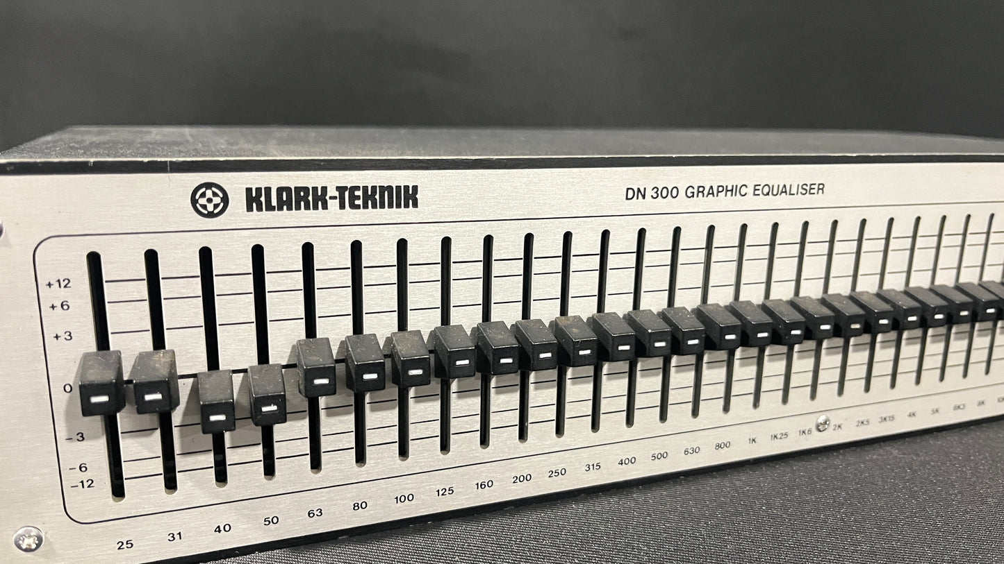 Klark Teknik DN300 Graphic Equaliser, Klark Teknik DN300 Graphic EQ, Klark Teknik DN300, DN300 Graphic EQ, Klark Teknik Equaliser. We Sell Professional Audio Equipment. Audio Systems, Amplifiers, Consoles, Mixers, Electronics, Entertainment, Live Sound.