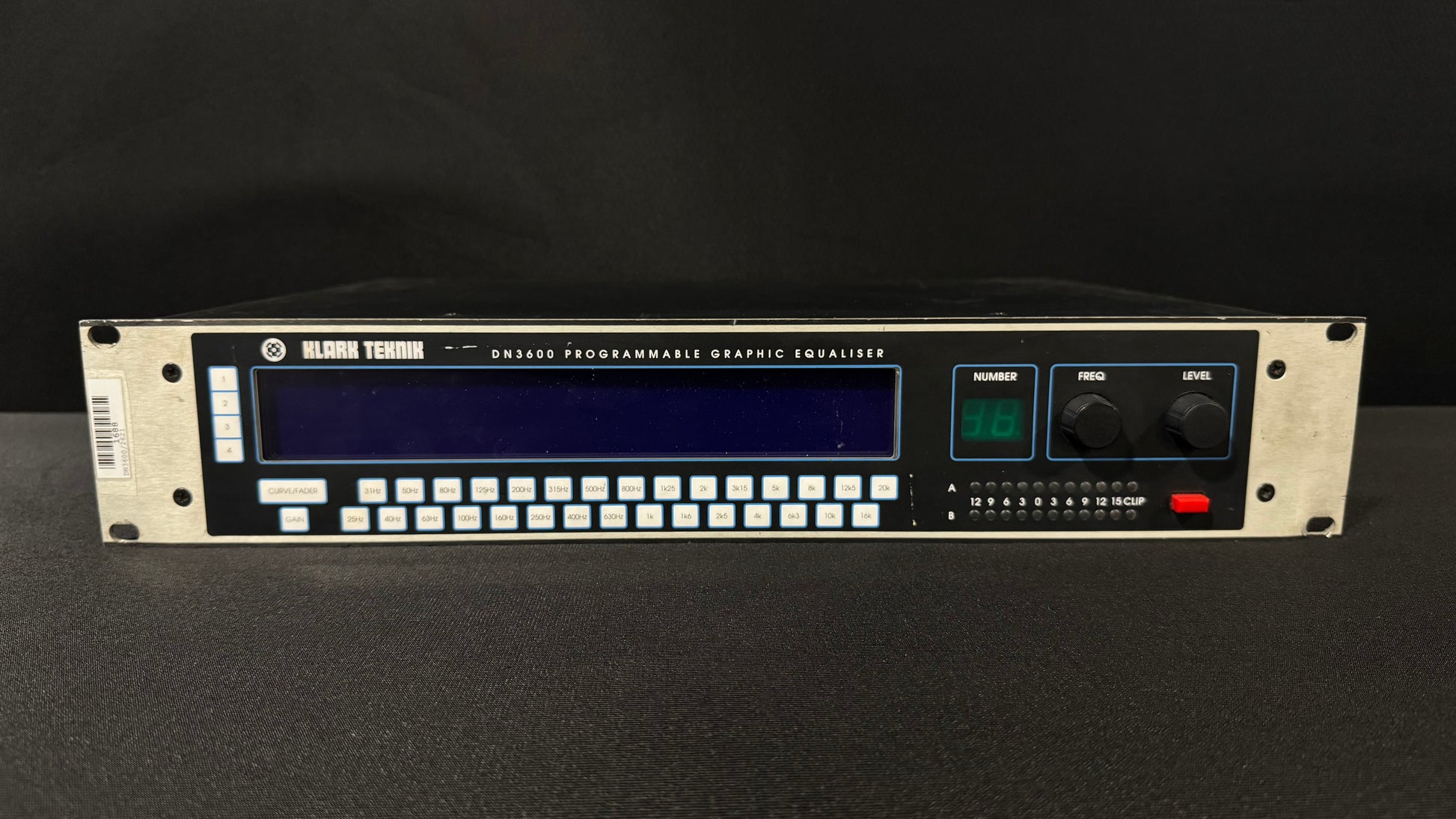 Rack Equipment, Klark Teknik DN3600, Klark Teknik, Klark Teknik Graphic Eq, Klark Teknik Equalizer, Graphic EQ. We Sell Professional Audio Equipment. Audio Systems, Amplifiers, Consoles, Mixers, Electronics, Entertainment, Live Sound.