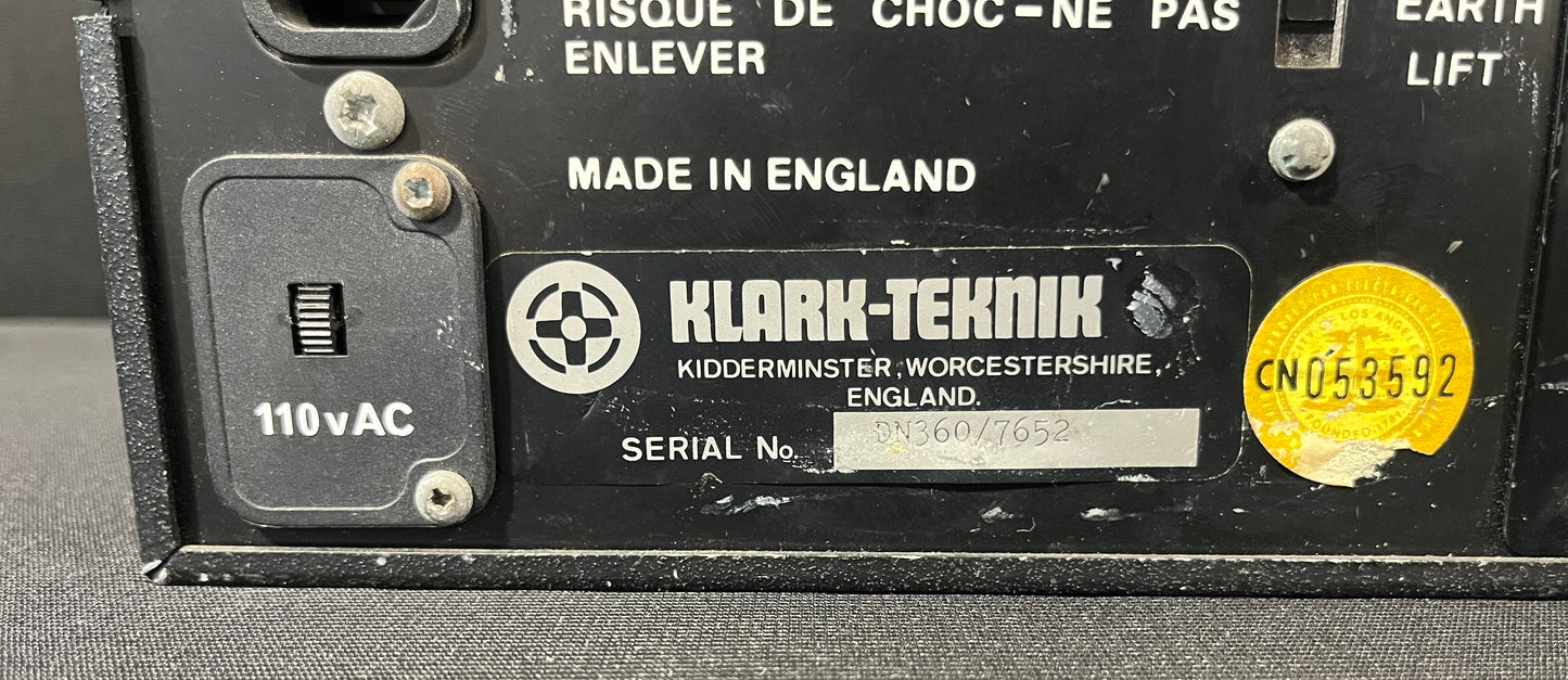 Klark Teknik DN360 Graphic Equaliser, Klark Teknik DN360 Graphic EQ, Klark Teknik DN360, DN360 Graphic EQ, Klark Teknik Equaliser. We Sell Professional Audio Equipment. Audio Systems, Amplifiers, Consoles, Mixers, Electronics, Entertainment, Live Sound.