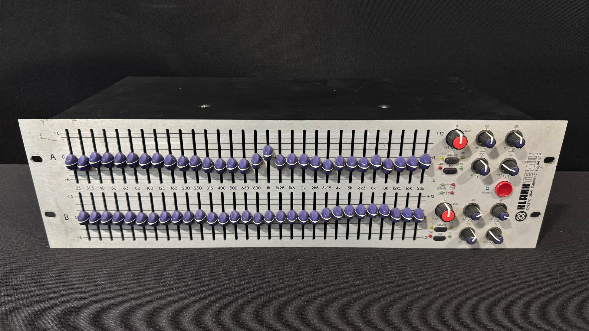 Klark Teknik DN370 Graphic Equalizer, Klark Teknik DN370, DN370 Graphic EQ, Klark Teknik EQ, DN370. We Sell Professional Audio Equipment. Audio Systems, Amplifiers, Consoles, Mixers, Electronics, Entertainment, Live Sound.