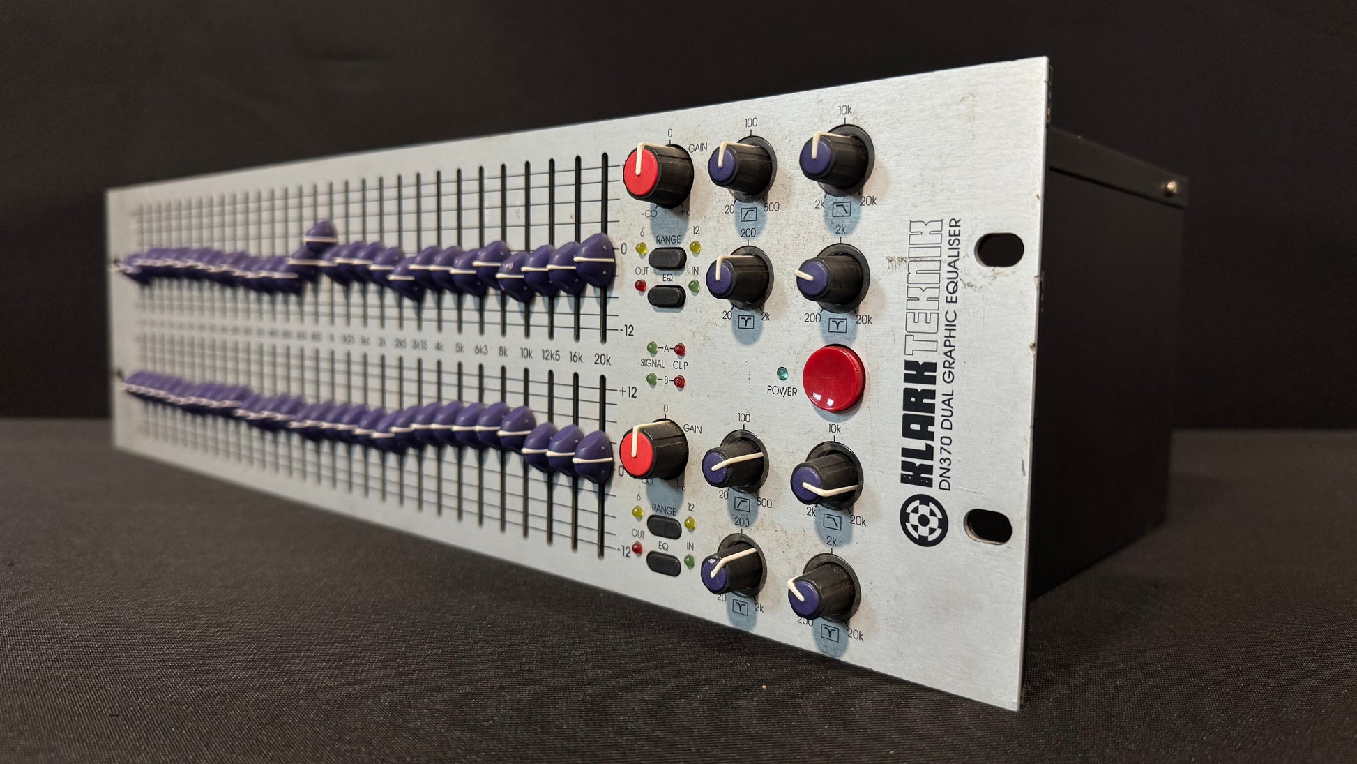 Klark Teknik DN370 Graphic Equalizer, Klark Teknik DN370, DN370 Graphic EQ, Klark Teknik EQ, DN370. We Sell Professional Audio Equipment. Audio Systems, Amplifiers, Consoles, Mixers, Electronics, Entertainment, Live Sound.
