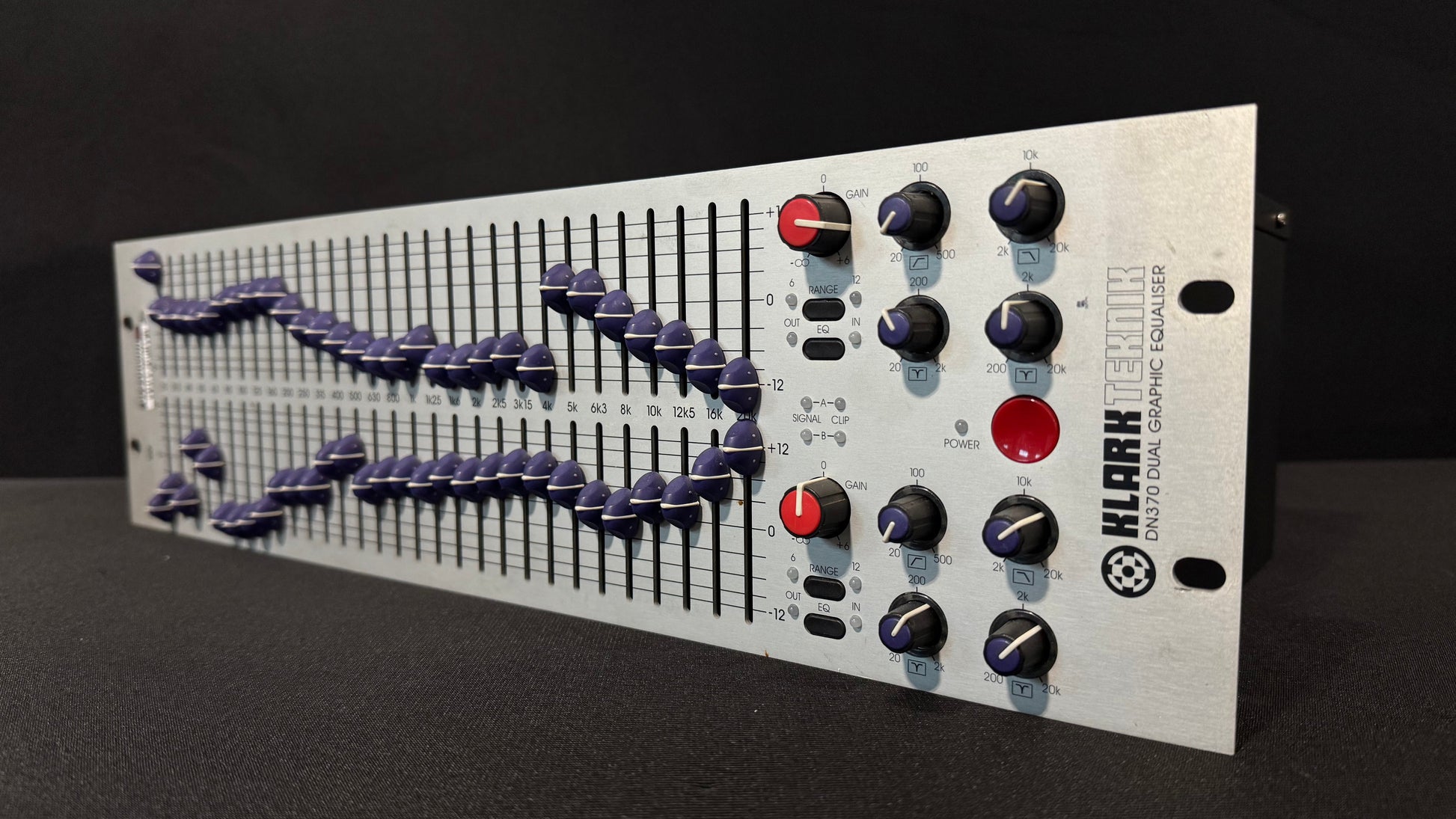 Klark Teknik DN370 Graphic Equalizer, Klark Teknik DN370, DN370 Graphic EQ, Klark Teknik EQ, DN370. We Sell Professional Audio Equipment. Audio Systems, Amplifiers, Consoles, Mixers, Electronics, Entertainment, Live Sound.