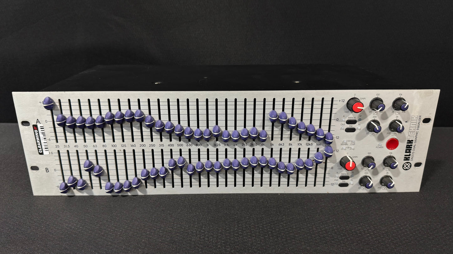 Klark Teknik DN370 Graphic Equalizer, Klark Teknik DN370, DN370 Graphic EQ, Klark Teknik EQ, DN370. We Sell Professional Audio Equipment. Audio Systems, Amplifiers, Consoles, Mixers, Electronics, Entertainment, Live Sound.