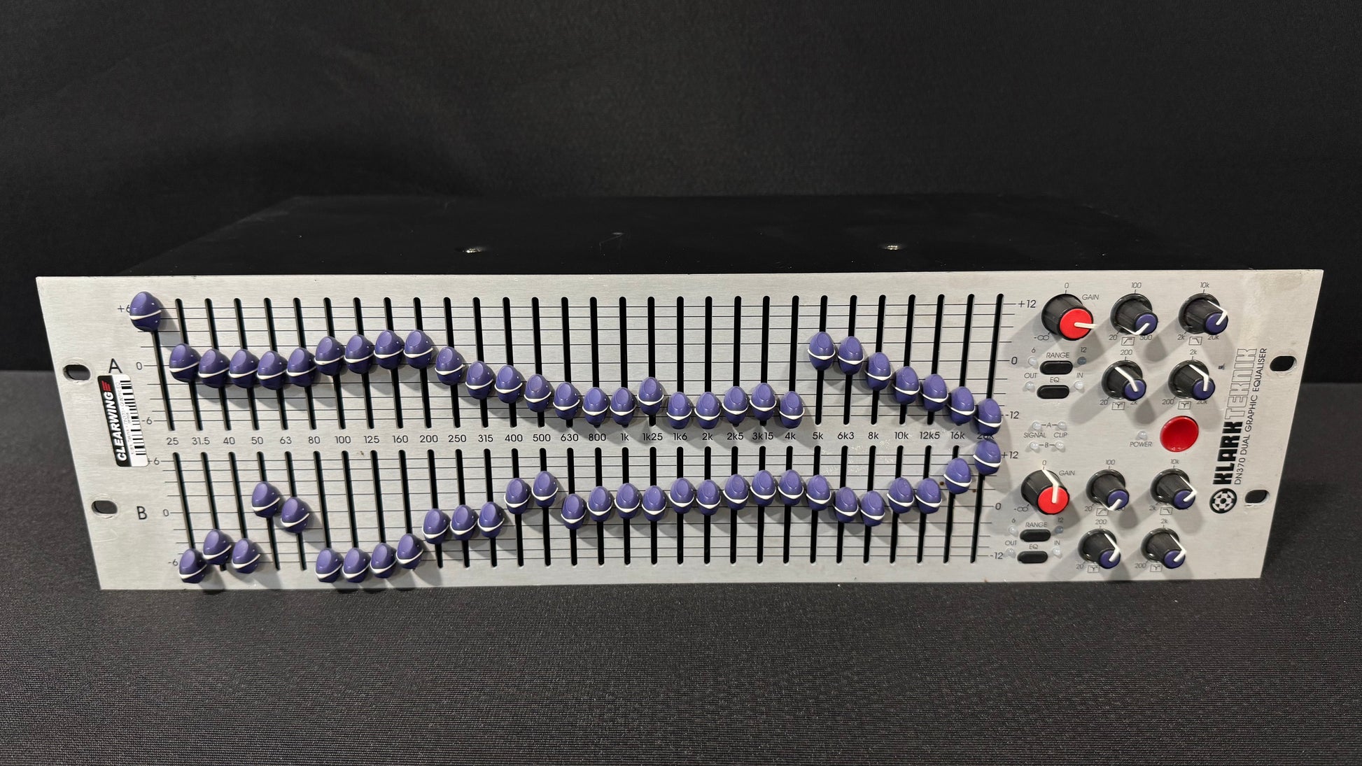 Klark Teknik DN370 Graphic Equalizer, Klark Teknik DN370, DN370 Graphic EQ, Klark Teknik EQ, DN370. We Sell Professional Audio Equipment. Audio Systems, Amplifiers, Consoles, Mixers, Electronics, Entertainment, Live Sound.