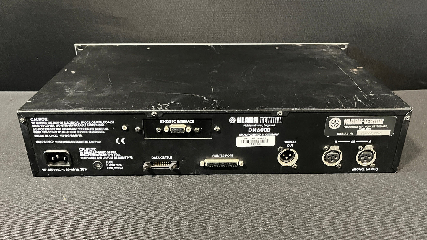 Klark Teknik DN6000 Audio Analyser, Klark Teknik DN6000, DN6000 Audio Analyser, Klark Teknik Audio Analyzer, Klark Teknik Real-Time Audio Analyzer. We Sell Professional Audio Equipment. Audio Systems, Amplifiers, Consoles, Mixers, Electronics, Entertainment, Live Sound.
