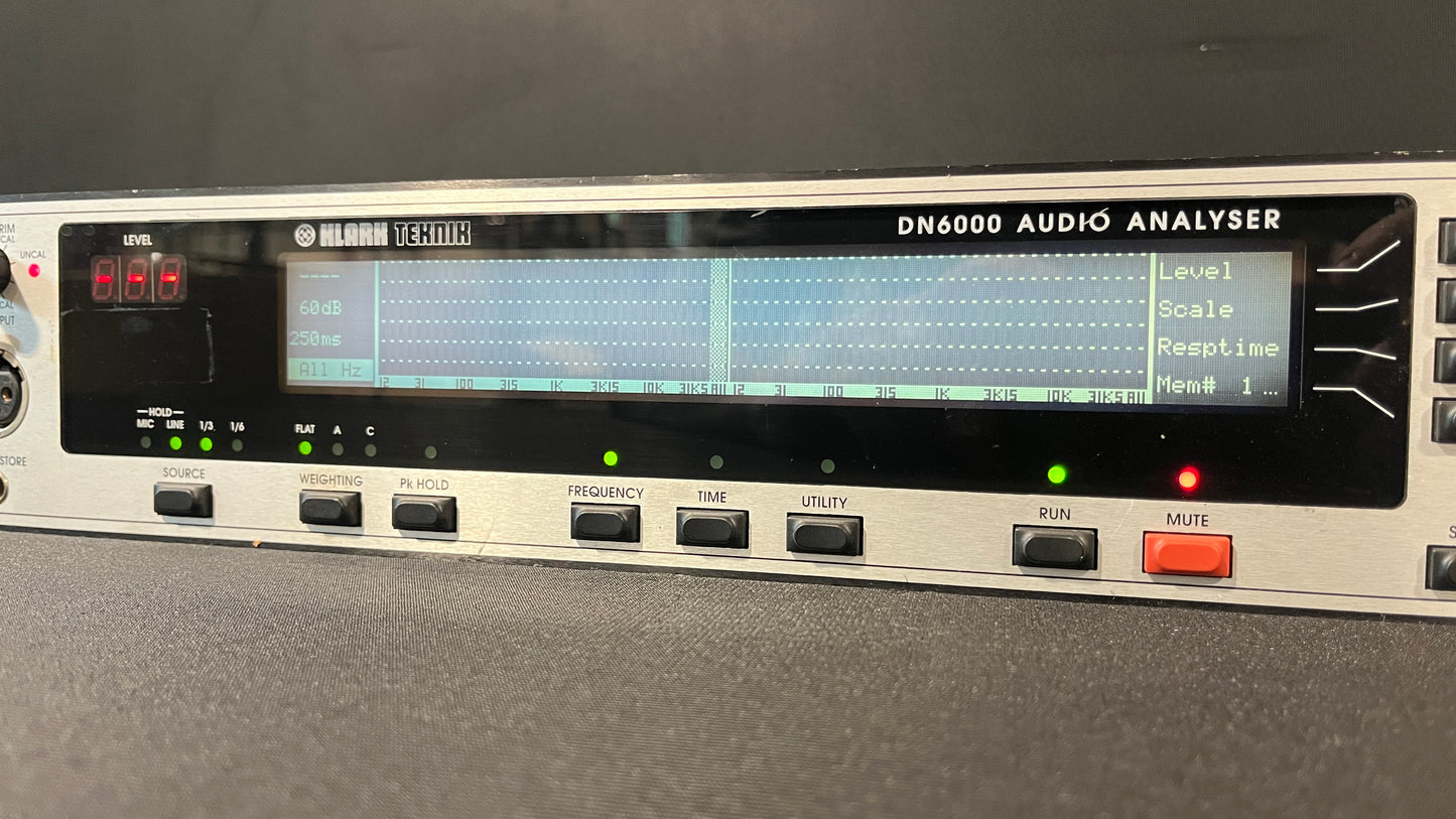 Klark Teknik DN6000 Audio Analyser, Klark Teknik DN6000, DN6000 Audio Analyser, Klark Teknik Audio Analyzer, Klark Teknik Real-Time Audio Analyzer. We Sell Professional Audio Equipment. Audio Systems, Amplifiers, Consoles, Mixers, Electronics, Entertainment, Live Sound.
