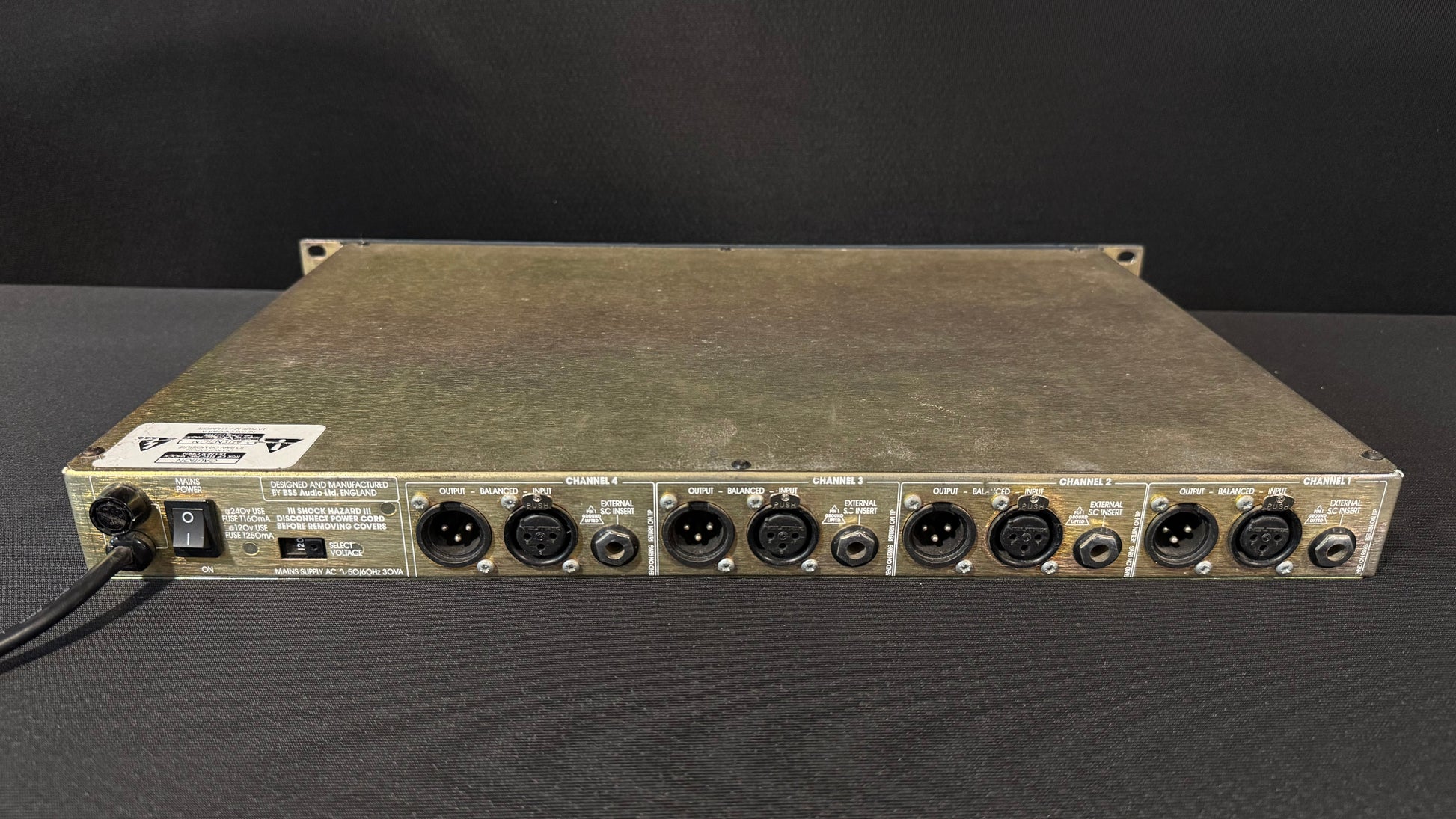 BSS DPR-404 Quad Compressor/De-Esser, BSS DPR-404, BSS DPR-404 Quad Compressor, DPR-404, BSS Compressor. We Sell Professional Audio Equipment. Audio Systems, Amplifiers, Consoles, Mixers, Electronics, Entertainment, Live Sound.
