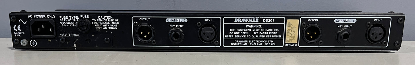 Drawmer DS201 Dual Channel Noise Gate, Drawmer DS201, Drawmer Noise Gate, Drawmer Dual Channel, Drawmer Effects. We Sell Professional Audio Equipment. Audio Systems, Amplifiers, Consoles, Mixers, Electronics, Entertainment, Live Sound.
