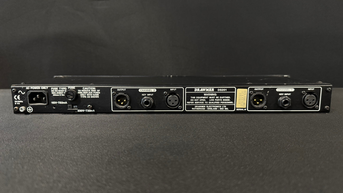 Drawmer DS201 Dual Channel Noise Gate, Drawmer DS201, Drawmer Noise Gate, Drawmer Dual Channel, Drawmer Effects. We Sell Professional Audio Equipment. Audio Systems, Amplifiers, Consoles, Mixers, Electronics, Entertainment, Live Sound.
