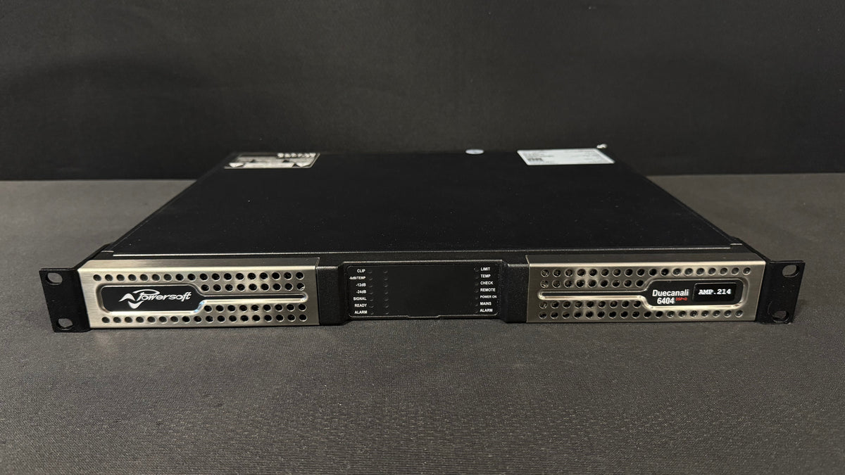 Powersoft Duecanali, Powersoft Duecanali 6404 DP+D, Powersoft 1 RU Amplifier, We Sell Professional Audio Equipment. Audio Systems, Amplifiers, Consoles, Mixers, Electronics, Entertainment, Live Sound