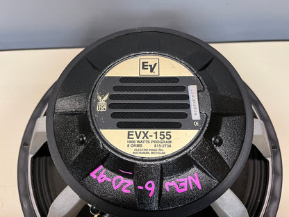 Electro-Voice EV EVX-155, Electro-Voice EVX-155, EV EVX 155, EV 15" Speaker, Electro-Voice Subwoofer. We Sell Professional Audio Equipment. Audio Systems, Amplifiers, Consoles, Mixers, Electronics, Entertainment, Live Sound.