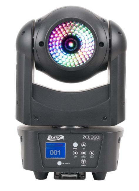 Elation ZCL 360i 90W RGBW LED Beam Fixture with Zoom & Continuous Pan and Tilt. We Sell Professional Audio Equipment. Audio Systems, Amplifiers, Consoles, Mixers, Electronics, Entertainment and Live Sound.