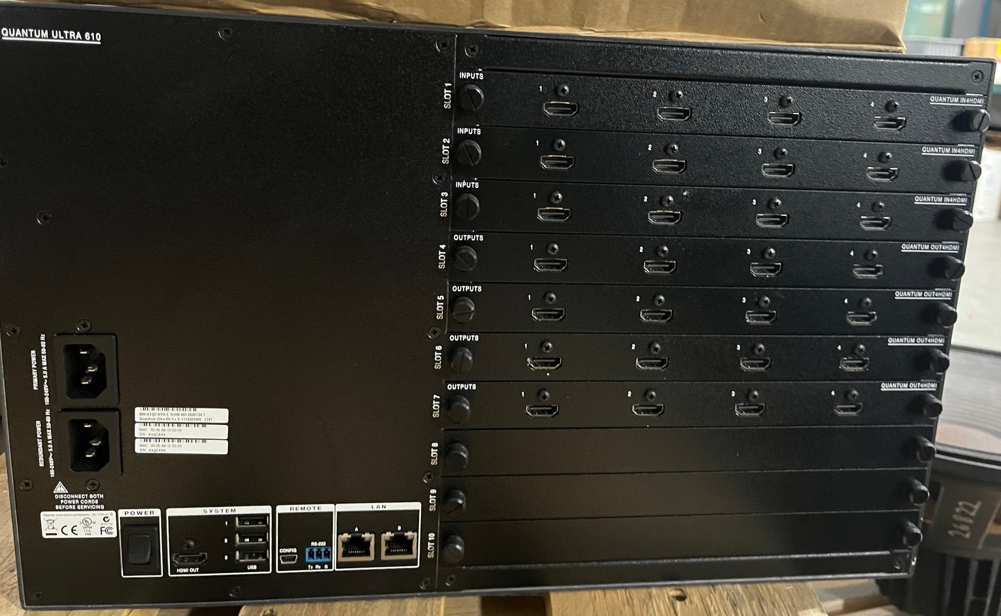 Extron Quantum Ultra 610 Videowall Processor, Extron Quantum Ultra 610, Extron Videowall Processor, Quantum IN4HDMI Cards, Quantum OUT4HDMI Cards, Quantum Ultra 610. We Sell Professional Audio Equipment. Audio Systems, Amplifiers, Consoles, Mixers, Electronics, Entertainment, Live Sound.