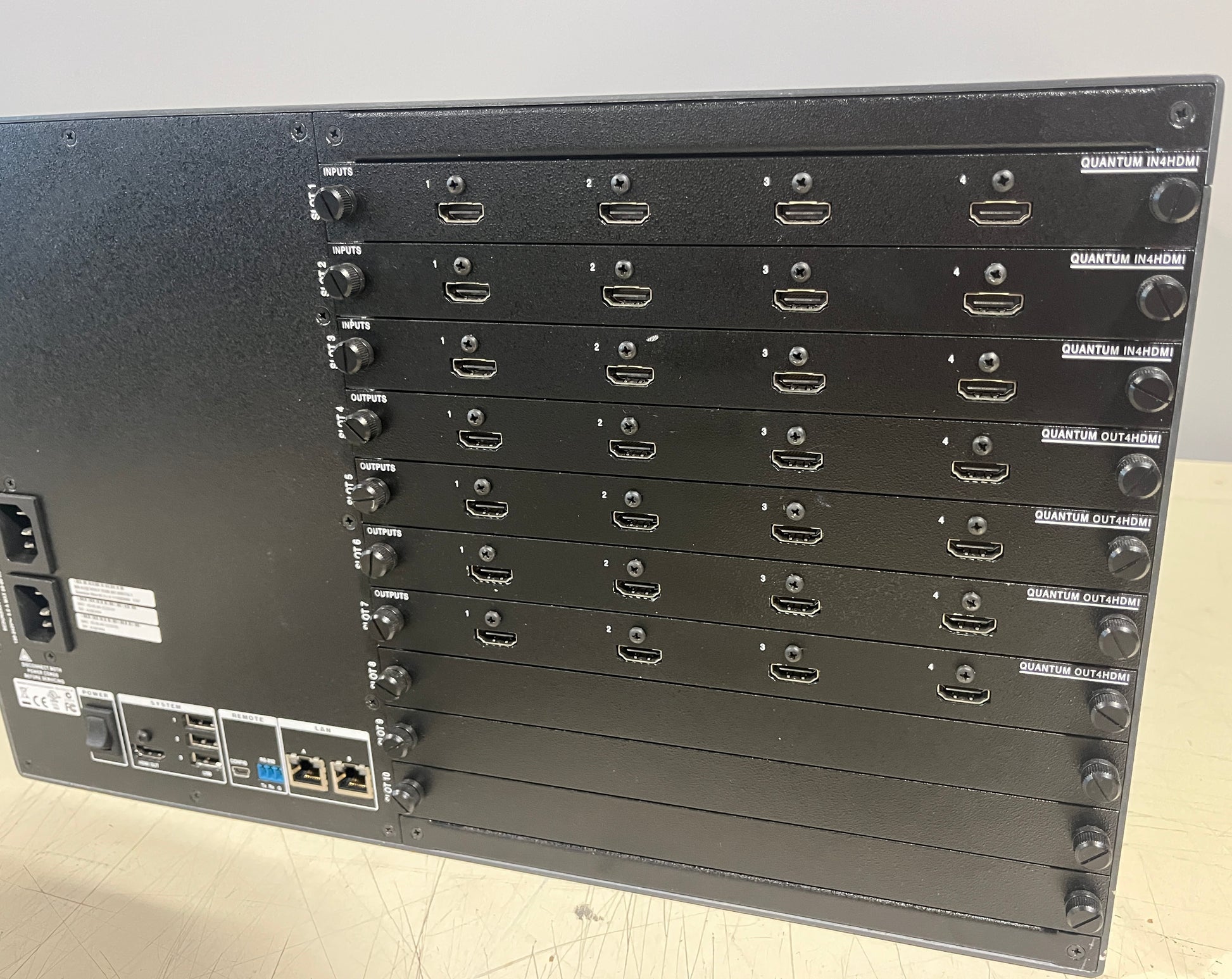 Extron Quantum Ultra 610 Videowall Processor, Extron Quantum Ultra 610, Extron Videowall Processor, Quantum IN4HDMI Cards, Quantum OUT4HDMI Cards, Quantum Ultra 610. We Sell Professional Audio Equipment. Audio Systems, Amplifiers, Consoles, Mixers, Electronics, Entertainment, Live Sound.