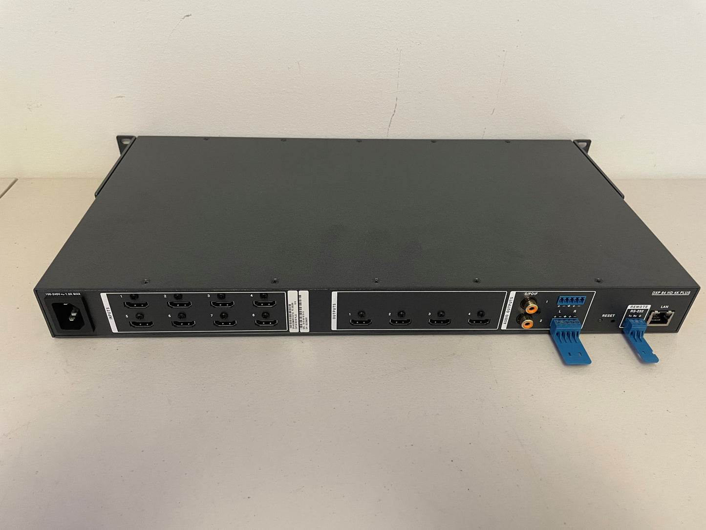 Used Extron DXP 84 HD 4k Plus HD Matrix Switcher for Sale. We Sell Professional Audio Equipment. Audio Systems, Amplifiers, Consoles, Mixers, Electronics, Entertainment and Live Sound.